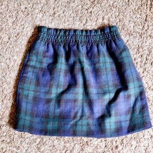 J. Crew Wool Felt Mini Skirt Scottish Plaid